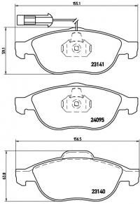 Sada brzdových destiček BREMBO P23114 - ALFA ROMEO, LANCIA