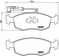 Sada brzdových destiček BREMBO P23063 - LANCIA Sada brzdových destiček BREMBO P23063 - LANCIA