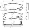 Sada brzdových destiček BREMBO P49025 - MAZDA