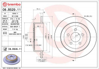 Brzdový kotouč BREMBO 08.B529.11 Brzdový kotouč BREMBO 08.B529.11