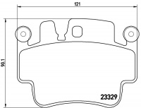Sada brzdových destiček BREMBO P65009 - PORSCHE