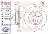 Brzdový kotouč BREMBO 09.C409.13 - BMW