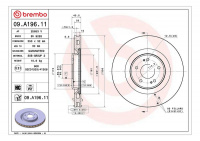 Brzdový kotouč BREMBO 09.A196.11 Brzdový kotouč BREMBO 09.A196.11