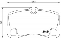 Sada brzdových destiček BREMBO P65013 - PORSCHE Sada brzdových destiček BREMBO P65013 - PORSCHE