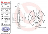 Brzdový kotouč BREMBO 09.5843.77