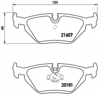 Sada brzdových destiček BREMBO P06013 - BMW
