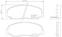 Sada brzdových destiček BREMBO P16012 - DAIHATSU