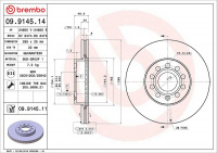 Brzdový kotouč BREMBO 09.9145.11