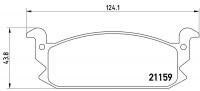 Sada brzdových destiček BREMBO P16004 - DAIHATSU Sada brzdových destiček BREMBO P16004 - DAIHATSU