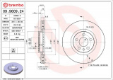 Brzdový kotouč BREMBO 09.9609.24 - CITROËN, PEUGEOT