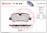 Sada brzdových destiček BREMBO P44013 - LAND ROVER