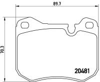 Sada brzdových destiček BREMBO P65002 - PORSCHE Sada brzdových destiček BREMBO P65002 - PORSCHE