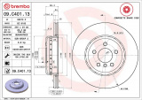 Brzdový kotouč BREMBO 09.C401.13 - BMW