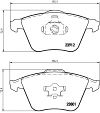 Sada brzdových destiček BREMBO P10012 - OPEL Sada brzdových destiček BREMBO P10012 - OPEL