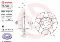 Brzdový kotouč BREMBO MAX 09.7629.75 - OPEL Brzdový kotouč BREMBO MAX 09.7629.75 - OPEL