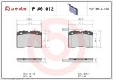 Sada brzdových destiček BREMBO PA6012 - IVECO