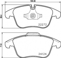 Sada brzdových destiček BREMBO P36030 - JAGUAR