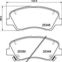 Sada brzdových destiček BREMBO P30122 Sada brzdových destiček BREMBO P30122
