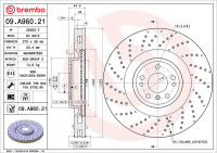 Brzdový kotouč BREMBO 09.A960.21 - MERCEDES-BENZ