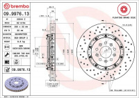 Brzdový kotouč BREMBO 09.9976.13 Brzdový kotouč BREMBO 09.9976.13