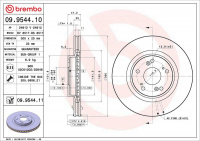 Brzdový kotouč BREMBO 09.9544.10 - HONDA Brzdový kotouč BREMBO 09.9544.10 - HONDA