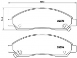 Sada brzdových destiček BREMBO P34005 - ISUZU