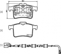 Sada brzdových destiček BREMBO P36034 - JAGUAR Sada brzdových destiček BREMBO P36034 - JAGUAR