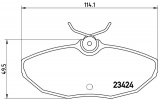 Sada brzdových destiček BREMBO P36013 - JAGUAR