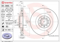 Brzdový kotouč BREMBO 09.C892.11 Brzdový kotouč BREMBO 09.C892.11