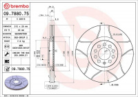 Brzdový kotouč BREMBO MAX 09.7880.75 - AUDI, SEAT, ŠKODA, VW