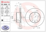 Brzdový kotouč BREMBO 09.9080.10 - NISSAN, OPEL, RENAULT