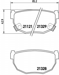 Sada brzdových destiček BREMBO P56010 - NISSAN Sada brzdových destiček BREMBO P56010 - NISSAN