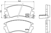 Sada brzdových destiček BREMBO P56064 - NISSAN Sada brzdových destiček BREMBO P56064 - NISSAN