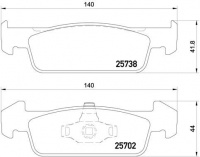 Sada brzdových destiček BREMBO P68060 Sada brzdových destiček BREMBO P68060