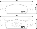 Sada brzdových destiček BREMBO P68060
