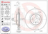 Brzdový kotouč BREMBO 09.R104.11 - MERCEDES-BENZ
