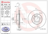 Brzdový kotouč BREMBO 09.7131.14 - VW