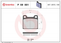 Sada brzdových destiček BREMBO P59001 - ALFA ROMEO