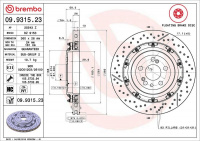 Brzdový kotouč BREMBO 09.9315.23 Brzdový kotouč BREMBO 09.9315.23