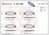Sada brzdových destiček BREMBO P56042 - NISSAN
