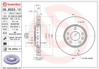 Brzdový kotouč BREMBO 09.B353.10