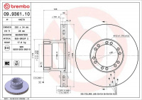 Brzdový kotouč BREMBO 09.9361.10