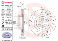 Brzdový kotouč BREMBO 09.B746.61 - MERCEDES-BENZ Brzdový kotouč BREMBO 09.B746.61 - MERCEDES-BENZ