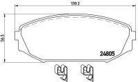Sada brzdových destiček BREMBO P28049