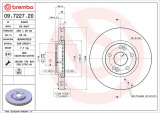 Brzdový kotouč BREMBO 09.7227.20 - RENAULT