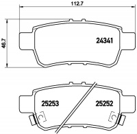 Sada brzdových destiček BREMBO P28062 Sada brzdových destiček BREMBO P28062