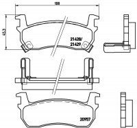 Sada brzdových destiček BREMBO P56057 - NISSAN Sada brzdových destiček BREMBO P56057 - NISSAN