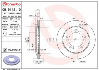 Brzdový kotouč BREMBO 09.9142.10 - SUZUKI Brzdový kotouč BREMBO 09.9142.10 - SUZUKI
