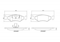 Sada brzdových destiček BREMBO P24043 - FORD Sada brzdových destiček BREMBO P24043 - FORD