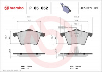 Sada brzdových destiček BREMBO P85052 - FORD, VW